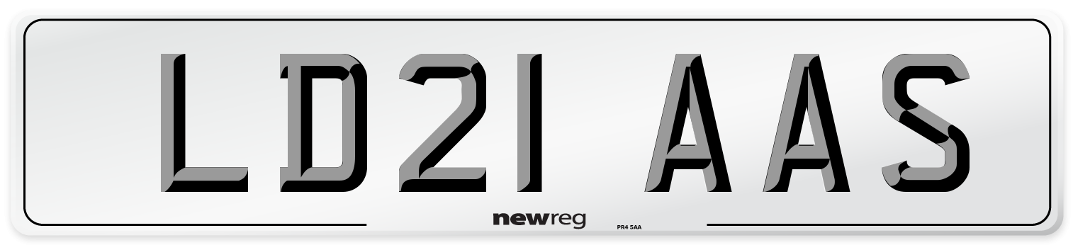 LD21 AAS Number Plate from New Reg